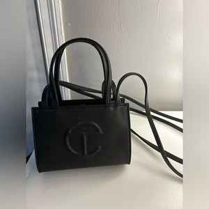 Small black Telfar bag (Worn once!)